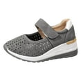 thumbnail image 4 of Women's Wedge Orthopedic Walking Shoes Breathable Casual Platform Fashion Sneakers Closed Toe Work Sandals, 4 of 6