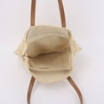 thumbnail image 4 of Nvzi Bolso de hombro tejido, bolso de mano tejido y bolso de cosméticos, bolsos de mano tejidos elegantes para playa de verano 17,71 x 0,78 x 15,74 pulgadas - C, 4 of 4