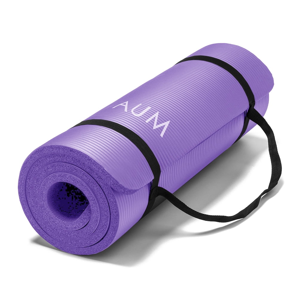 AUM High Density HD Foam Tech Yoga Exercise Mat 72" x 24" x 1/2