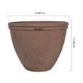 thumbnail image 5 of Greenship S-OE66B-T-2 15 in. Resin Indoor & Outdoor Planter Pot with Drainage Hole - Taupe, Pack of 2, 5 of 5