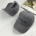 thumbnail image 2 of New bad hair day embroidery baseball cap women men hip hop dad hats cotton washed adjustable hat grey, 2 of 3
