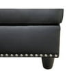 thumbnail image 4 of L Shaped Couch Modern Sectional Sofa with Right Chaise & Ottoman Modular Leather Sofa Couch Set for Living Room, Black, 4 of 6