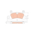 thumbnail image 2 of TRW TPC1453 Premium Ceramic Rear Disc Brake Pad Set Fits select: 2012-2014,2016-2018 PORSCHE CAYENNE, 2 of 3