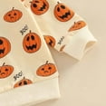 thumbnail image 4 of Jkety Baby Halloween Kids Boy Halloween Outfits Clothes Long Sleeve Pumpkin Print Sweatshirt+Elastic Long Pants 2Pcs Halloween-themed Clothing Orange,6-12 Months, 4 of 7