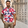 thumbnail image 5 of KUIFORTI Funny Couple Golf Shirts Couple Golf Matching Outfits Red Hibiscus Flower Quarter Zip Mens Hawaiian Shirt Suitable for Outdoor Sports Breathable Fabric Quick Dry, 5 of 5