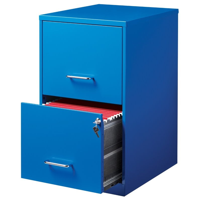 Scranton Amp Co 2 Drawer Metal File Cabinet In Blue Walmart Com Walmart Com