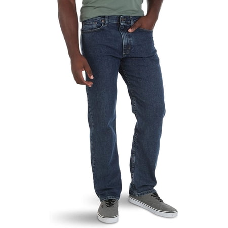 Wrangler Authentics Mens Comfort Flex Waist Relaxed Fit Jean 36W x 34L Dark Stonewash