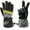 Gray/Yellow Trim, variant on SUN CUBE Ski Gloves Men Women, Waterproof Thermal Winter Snow Gloves, Windproof 3M Thinsulate Snowboarding Snowmobile Skiing, Insulated Warmers Zipper Pocket Cold Weather Outdoor Snowboard, Black XL
