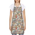 thumbnail image 2 of Naloa 1Pack Adjustable Bib Apron Waterdrop Resistant Cooking Kitchen Aprons for Women Men Chef, Kitchen Food Print, 2 of 5