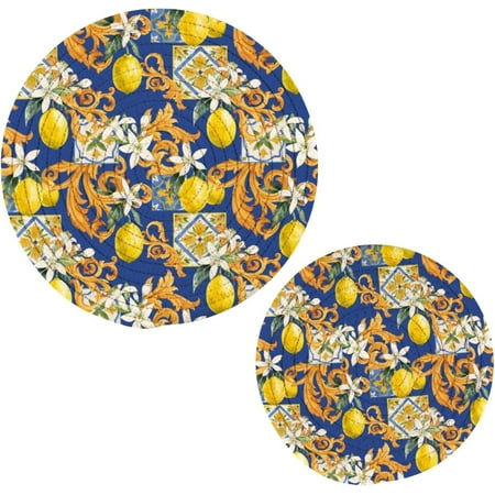 

Hyjoy Lemon Trivets 2 Pack Kitchen Decoration Pot Holders Set Heat Resistant Pot Holders Set for Hot Dishes/Pot/Bowl/Teapot/Hot Pot Holders