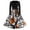 Gray #022, variant on Women's Halloween Dress Skeleton Cocktail V-Neck Spooky Dresses Bone Printed Long Sleeve Horror Swing Dress with Belt 2XL