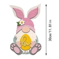 thumbnail image 3 of Letrero colgante de madera para puerta, manualidades, conejito de Pascua, placa de puerta de bienvenida, decoración colgante (D), 3 of 5