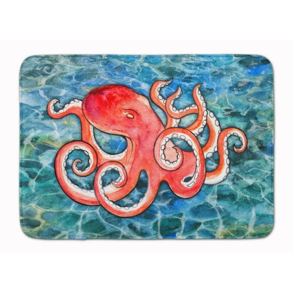 Carolines Treasures BB5357RUG Octopus Machine Washable Memory Foam Mat 19Hx27W multicolor