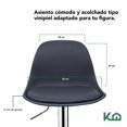 thumbnail image 3 of Banco Silla De Comedor Giratorio Respaldo Set 5pzs Cafeteria gris KingsHouse COMBO-KH-120, 3 of 7