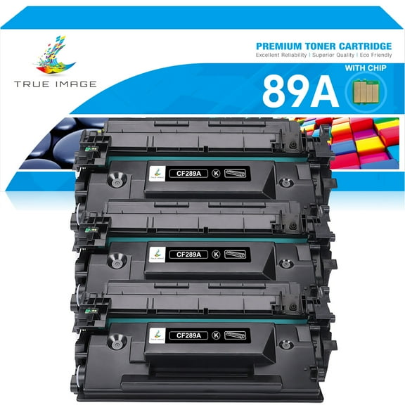 True Image Compatible Toner Cartridge with Chip for HP CF289A CF289X LaserJet Enterprise MFP M528dn M528f Flow MFP M528c M528z M507x M507n M507dn Printer(Black 3-Pack)
