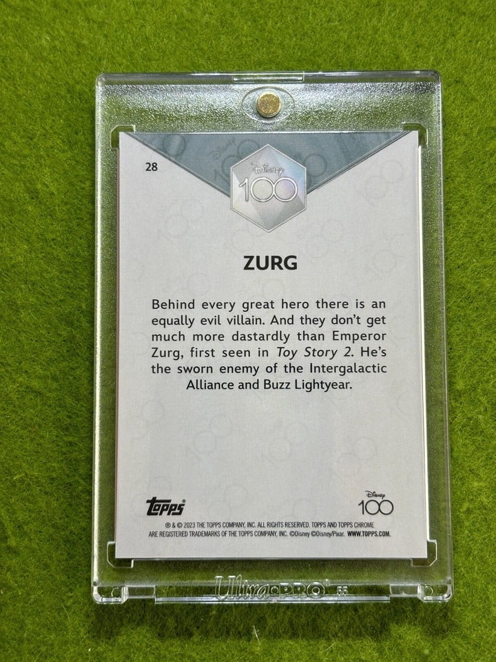 ZURG Disney 100 PINK REFRACTOR #/399 Toy Story 2 CARD 2023 Topps