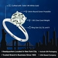thumbnail image 2 of Gem Stone King 14K White Gold 1.85 Ct Round Green Prasiolite Women Solitaire Engagement Ring, 2 of 6