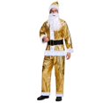 thumbnail image 4 of Santa Suit Men Adult Santa Suit Gold Top and Pants 6PCS Set Christmas Suit for Men Holiday Outfit XL, 4 of 8