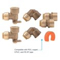 Shower and Tub Connection Kit, Push to Connect Brass Plumbing Fittings
