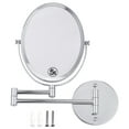 thumbnail image 4 of American Imaginations AI-27401 16.95 in. Oval Stainless Steel Wall Mount Magnifying Mirror, Chrome, 4 of 5