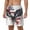 White, variant on American Flag Eagle Art pattern Mens Swim Trunks with Compression Liner Stretch Beach Shorts Quick Dry with Zipper Pockets No-Chafing Board Shorts-Small