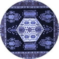 thumbnail image 1 of Ahgly Company Indoor Round Persian Blue Traditional Area Rugs, 7' Round, 1 of 4
