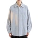 thumbnail image 2 of Ceisia Men's Oversize Striped Gradient-Print Long-Sleeve Button-Down Shirt for Spring/Summer Casual Gift, 2 of 9