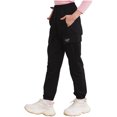 thumbnail image 5 of Zaldita Kids Girls Cotton Cargo Jogger Long Denim Jeans Elastic Waist Pants Street Hip Hop Jazz Dance Costumes A Black 4, 5 of 7