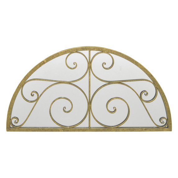 Three Hands Semi Circle Wall Mirror - 36W x 18H in.