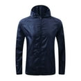 thumbnail image 2 of Navy XXXXL Mujeres Chaqueta Impermeable Transpirable y Respirable, 2 of 5