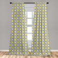 thumbnail image 5 of Ambesonne Ikat Curtains, Old Form Shapes Bundles, Pair of 28"x95", Grey White Yellow, 5 of 5