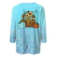 thumbnail image 4 of Usmixi Halloween Costumes for Women Halloween Shirts for Women Trendy Leopard Pumpkin Print Loose Pullover Tops Fall Ladies Casual Round Neck 3/4 Sleeve Tshirts Blouses Weekly, 4 of 5
