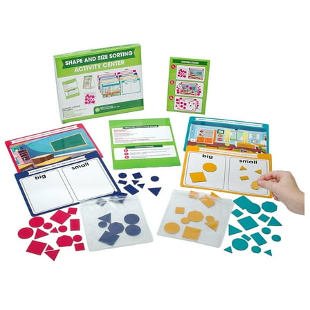 Preschool Shape & Size Sorting Skills Educational Activity Classroom Center Kit