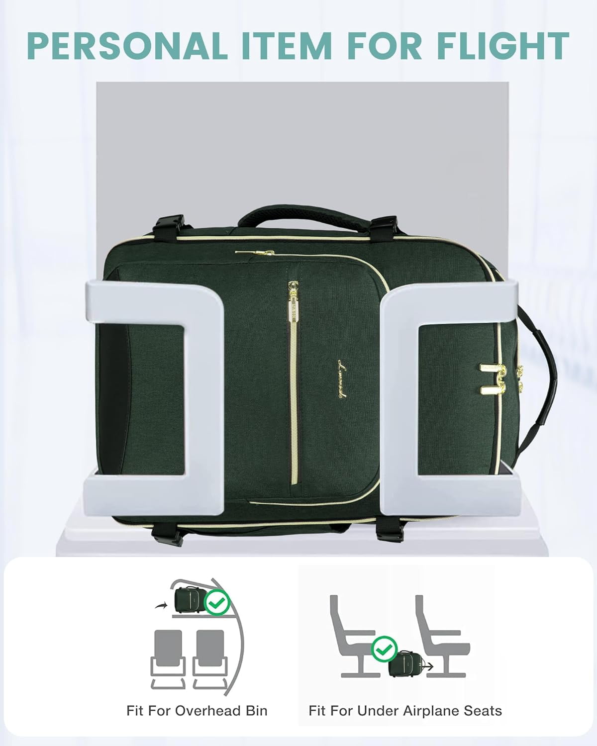 Lovevook Travel Luggage Backpack,Laptop Backpack for Women 17.3",40L Waterproof Carry-on Business Daypack Flight Approved Large Weekender Overnight Bag with 3 Packing Cubes