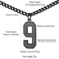 thumbnail image 3 of FindChic Number Necklace for Women Men Black Football Necklaces 9 Charm Pendant Sports Athlete Birthday Mothers Day Jewelry Gifts Mom/Her/Wife, 3 of 9