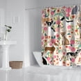 thumbnail image 2 of Chihuahua Dog and Flower Shower Curtain 72"x72" ,Bathroom Decorative Shower Curtains Set with 12 Hooks,Modern Waterproof Washable Shower Curtain, 2 of 6