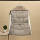 thumbnail image 5 of Chaquetas y abrigos casuales sin mangas y sin capucha para mujer, chaqueta fina de plumón con cuello alto, sin mangas, ajustada, ligera, con bolsillo y cremallera, abrigo de poliéster para mujer, 5 of 5