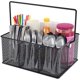 thumbnail image 1 of Organizador para utensilios, cubiertos y cubiertos de malla, organizador para cubiertos de cocina, almacenamiento de condimentos para encimera, fiestas, camping al aire libre (negro), 1 of 8