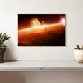 thumbnail image 2 of Elephant Stock Outer Space Sunrise Wall Art - Horizontal Canvas Wall Art - Living Room Wall Decor - Astronomy & Space Canvas - Black And Brown Decor - 12" x 8", 2 of 8