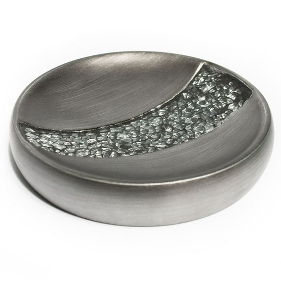 Popular Bath Galaxy Silver Collection - Bathroom Sink Soap Dish