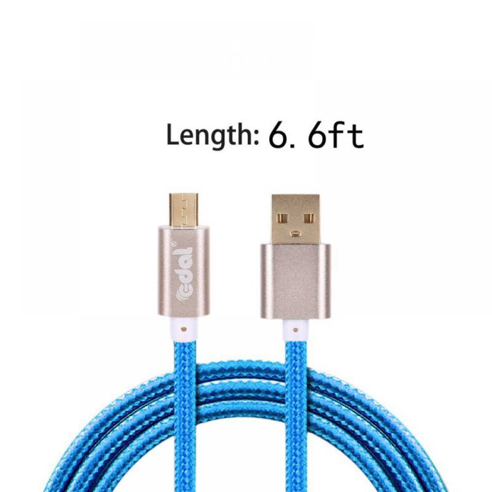 Micro USB / Type C Mobile Phone Charging Cables Universal Nylon Data