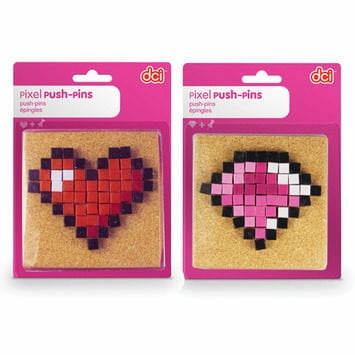 DCI Pixel Push Pins: Gem & Heart (Assorted)