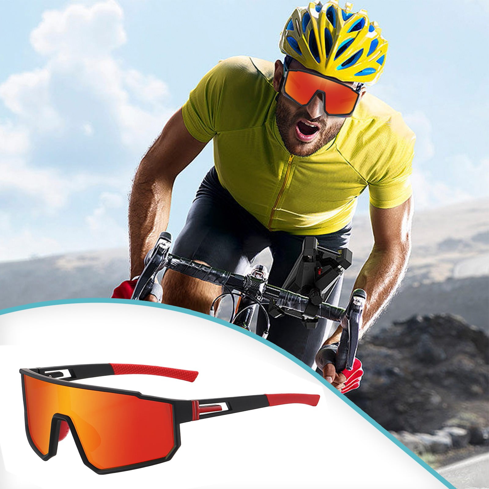 YFKFYTG Lightning Deals of Today Prime Sports Accessories Cycling Glasses Bicycle Glasses Men Women Road Bike Eyewear Outdoor Sports Cycling