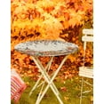 thumbnail image 5 of Round Fitted Tablecloths with Elastic Edge Fall Watercolor Pumpkin Leaves Waterproof Wipeable Table Cover for Kitchen Dining Party Decor Thanksgiving Plant Farm Linen Table Clothes,55" - 60", 5 of 6