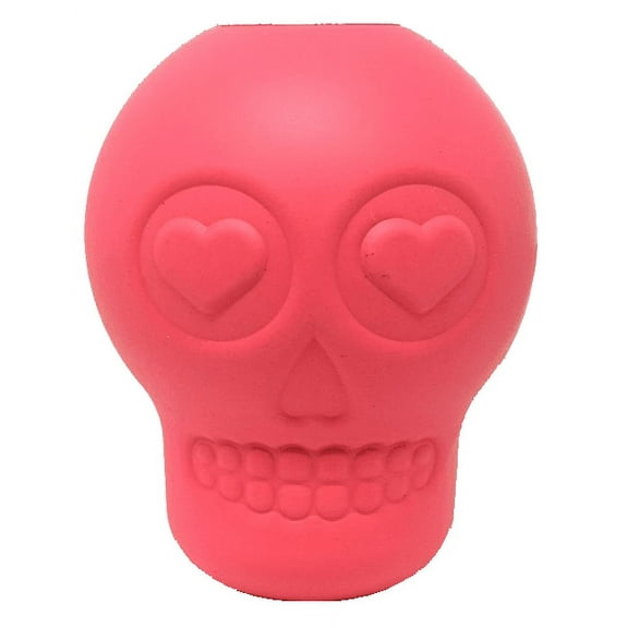 MKB Sugar Skull Durable Rubber Chew Toy & Treat Dispenser