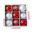 thumbnail image 3 of AYktou 9 Pcs Christmas Balls Set, 3.2 Inch Painted Snowflake Christmas Tree Decor Hanging Ball Combinations Ornaments for Winter Christmas Tree Ambiance Embellishes Wedding Birthday Scene Matching, 3 of 7