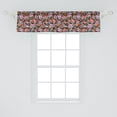 thumbnail image 2 of Ambesonne Meadow Window Valance, Flourish Season Rural Blooms, 54" X 12", Pale Pink Red Green, 2 of 3