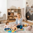 thumbnail image 3 of 6’x9’Washable Area Rugs for Living Room Non Slip Low Pile Vintage Carpets Pink, 3 of 7
