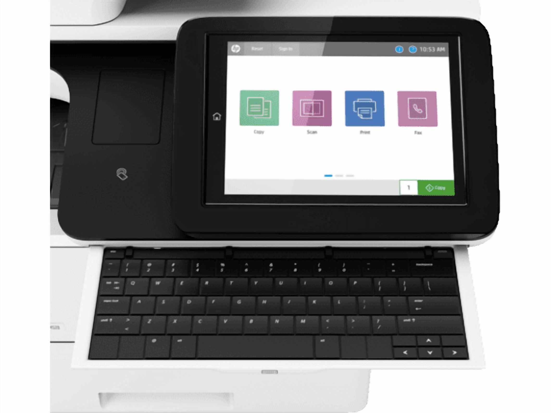 HP LaserJet Enterprise Flow MFP M528z Laser Printer, Black And White Mobile