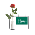thumbnail image 1 of Chestry Elements Period Table Rare Gas Helium He Artificial Rose Flower Hanging Vases Decoration Bottle, 1 of 3